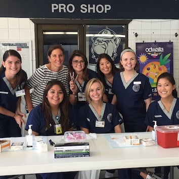 Nursing students in a group
