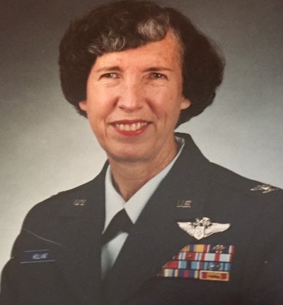 Carol Holland's head shot in her Air Force uniform