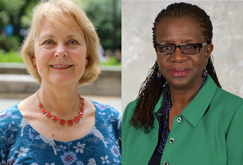 Left to right are portrait-style photographs of Dr. Cindy Farley, in an outdoor setting, and Dr. Edilma Yearwood, in an indoor setting.