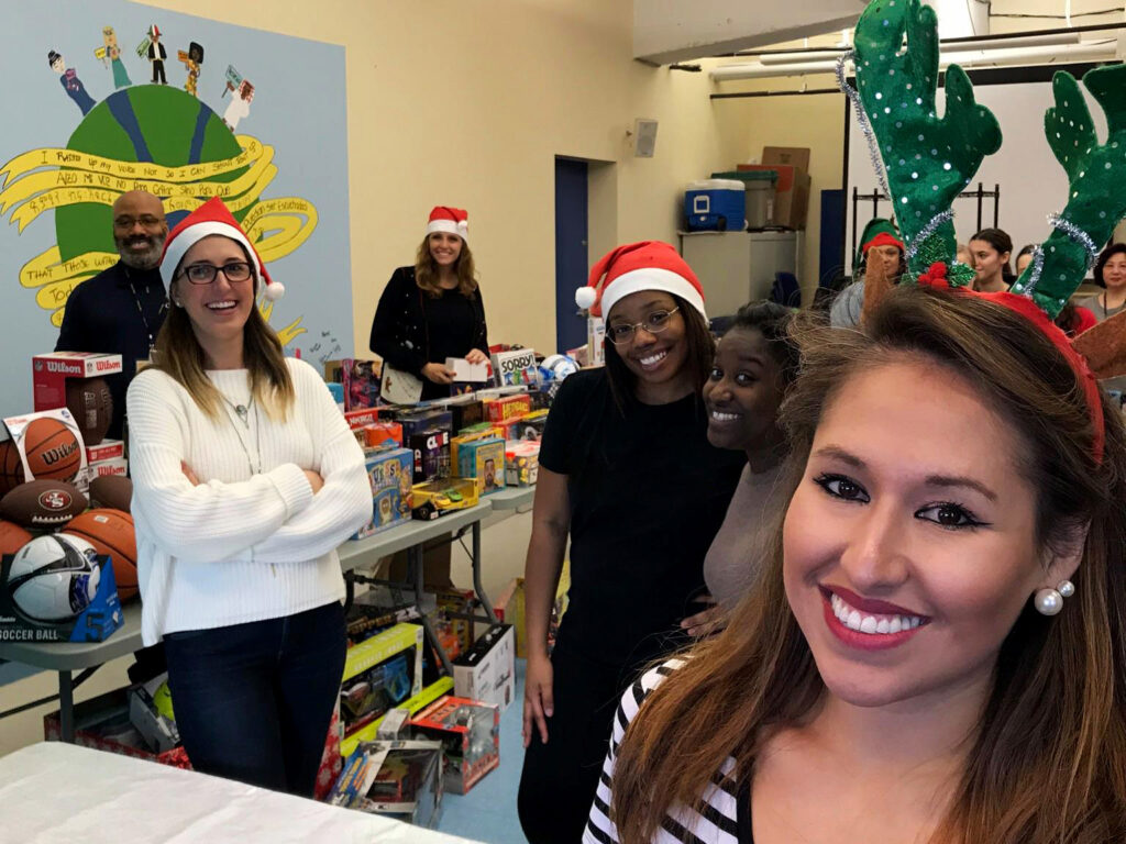 Volunteers at the Mary's Center holiday party