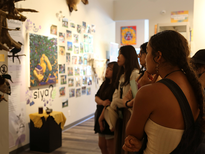 Sydney Blackston at the Sncewips Museum (WestBank First Nation Heritage museum).