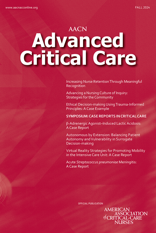 Cover of AACN Advanced Critical Care, Volume 35, Issue 3, Fall 2024.