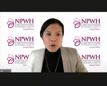 a screenshot of Paruchabutr speaking as part of her FDA testimony on behalf of the NPWH