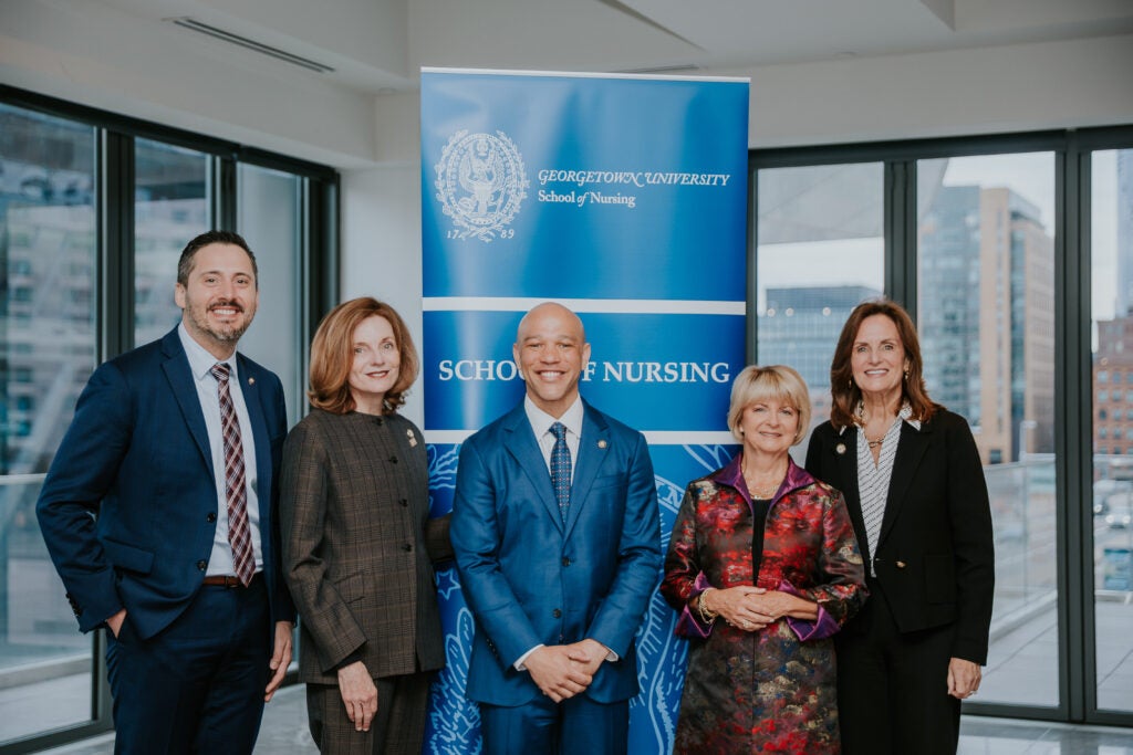 Pictured are (from l) Bradley (Brad) Goettl, Deb Zimmermann, Stephan Davis, Robyn Begley and Susan Grant.