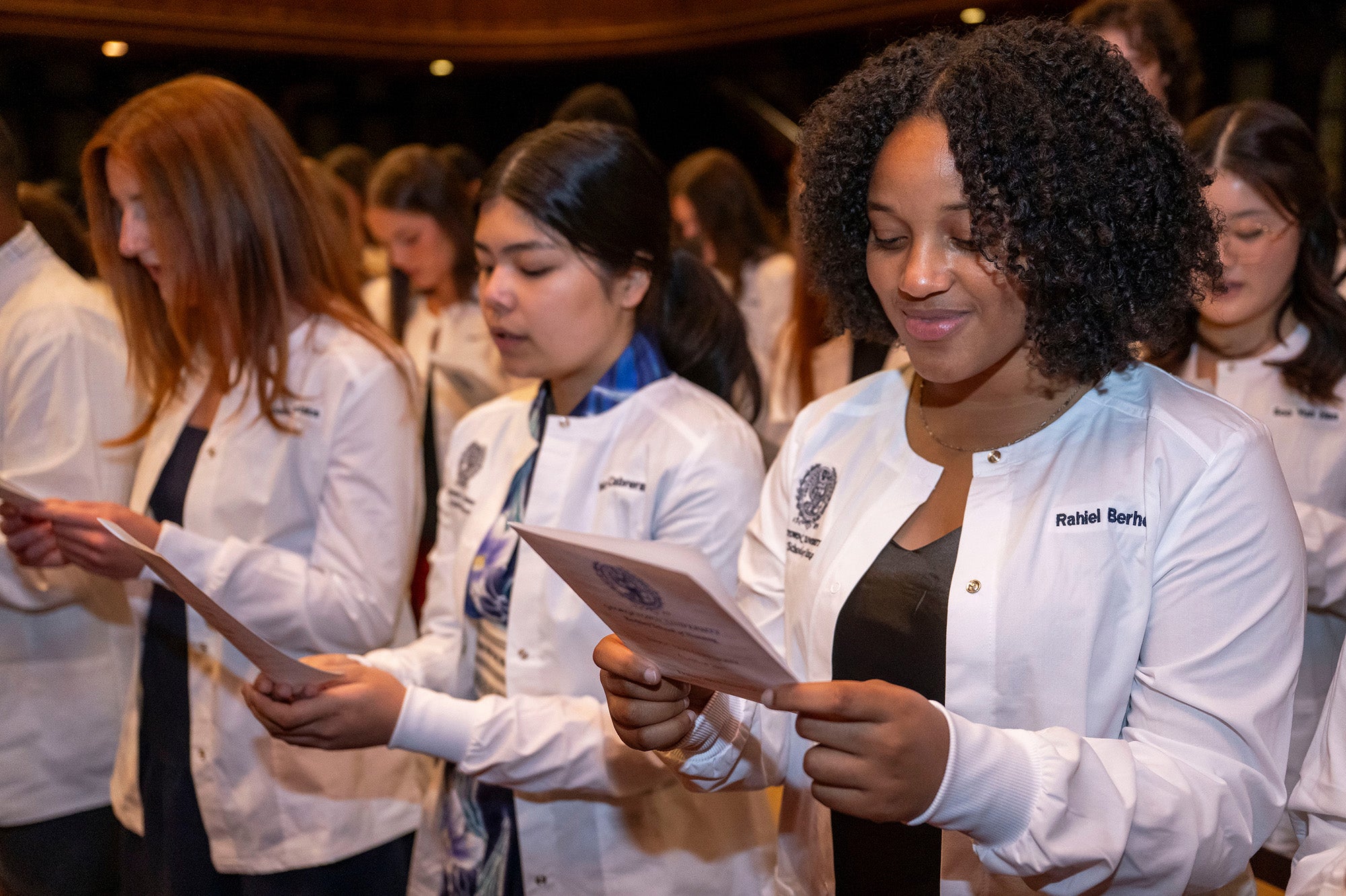 Students recite an oath