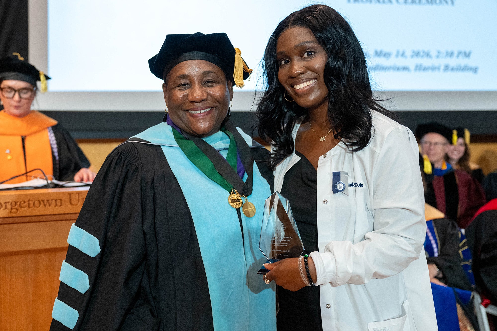 Dean Waite and Melinda Davies-Cole stand together