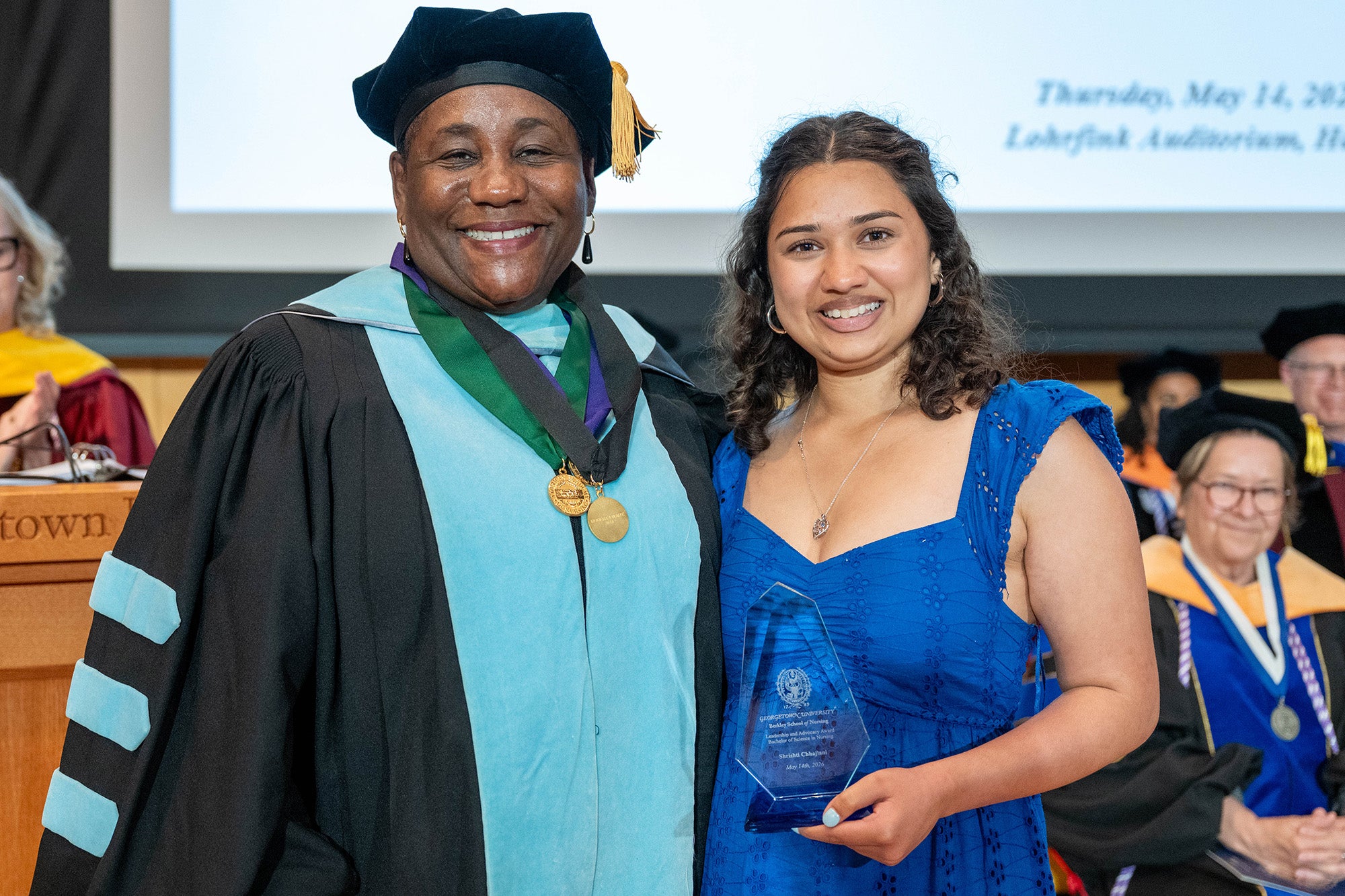 Dean Waite and Shristi stand together