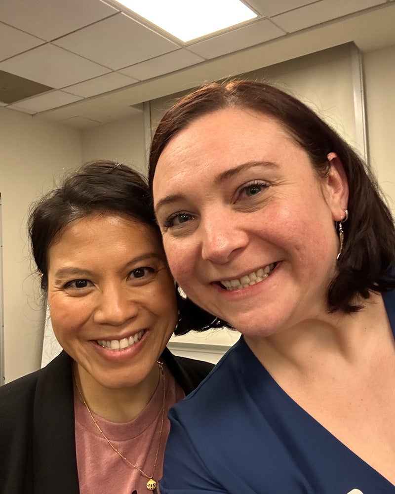Becca Levy and Kwuan Paruchabutr take a selfie